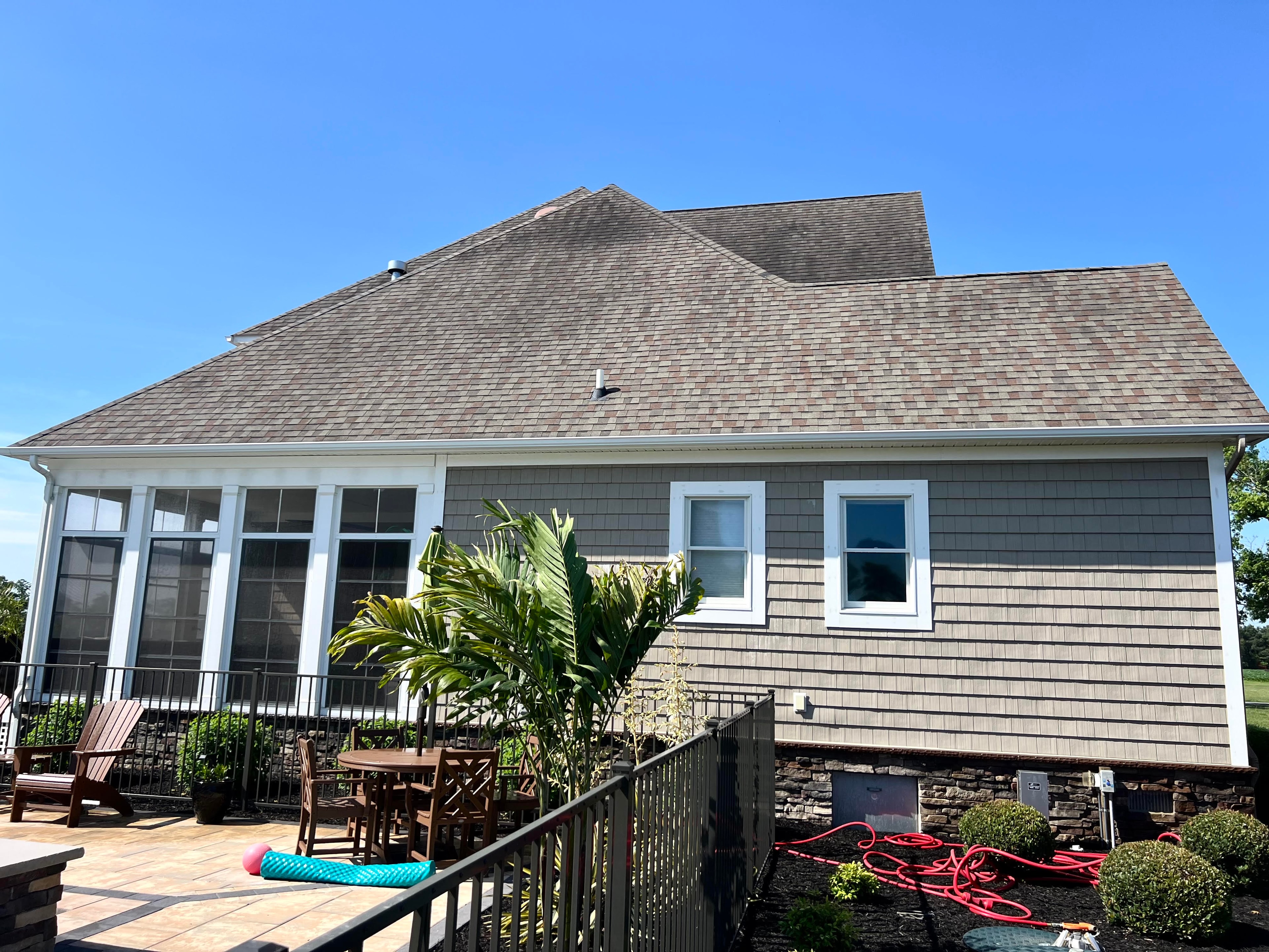 Before: House exterior & roof soft wash